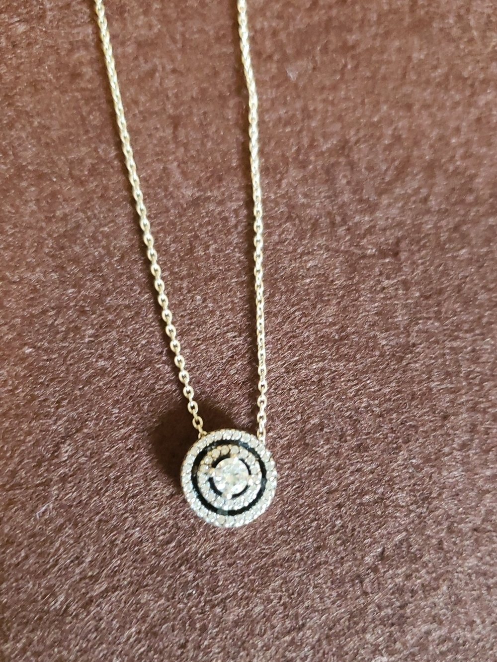 Elegant Pandora Silver Circle Pendant Necklace - Silver